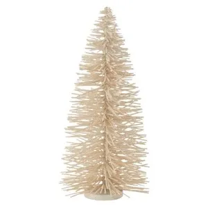 J-LINE Sapin de Noël en bois blanc 20x20x48 cm pas cher