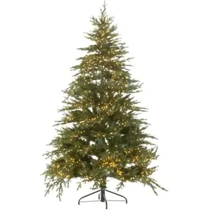J-LINE Sapin  artificiel vert foncé avec 1600 led h.190 cm pas cher