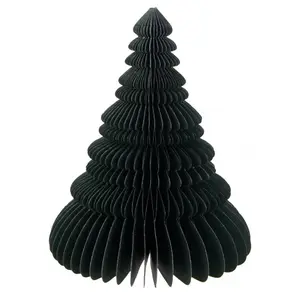 J-line Sapin de Noël pliant en papier vert 24x24x30 cm pas cher