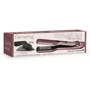 Comparateur de prix : DEMELISS Lisseur Titanium - 5 Températures - 40 Ml - Max 230° - Cherry Chérie