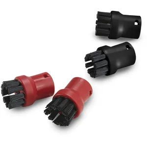 GDE - Jeu de 4 brosses rondes rouges et noires compatible Karcher 28632640 pas cher