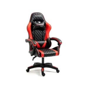 Comparateur de prix : Amstrad ULTIMATE-RED Fauteuil / Chaise de bureau Gamer coloris rouge & noire - coussin lombaire & appuie tête