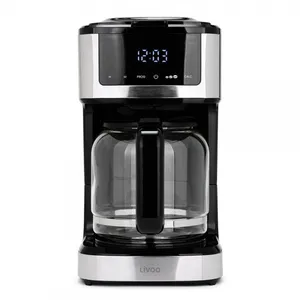 Cafetière électrique programmable Livoo DOD208 15 tasses, 1,8L, filtre... pas cher