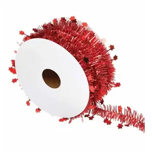 1001KDO Rouleau guirlande de Noel etoile 2 plis 3 m rougeVendu paramazon