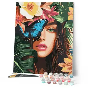 Peinture au numéro : Beauté tropicale - sans châssis en bois FA10647