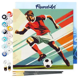 Comparateur de prix : Figured'Art Mini peinture au numéro : Affiche sportive Football  - toi...