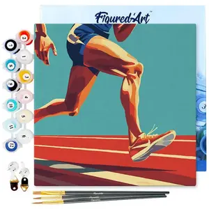 Figured'Art Mini peinture au numéro : Affiche sportive Athletisme  - t... pas cher
