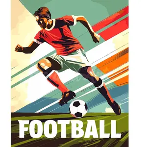 Peinture par Numéro - FIGURED'ART - Football - 40x50cm - Kit DIY - Adulte pas cher