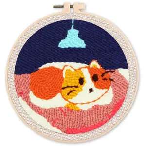 Figured'Art Punch needle chat dans son couff pas cher