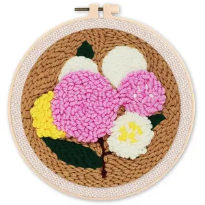 Figured'Art Punch needle bouquet de fleurs 2 pas cher