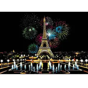 Figured'Art Peinture à gratter : Paris Trocadéro pas cher