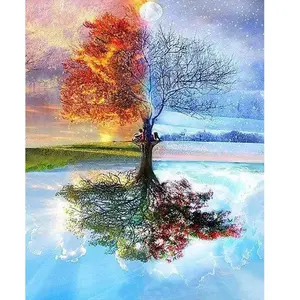 Figured'Art Broderie point de croix : Arbre 4 Saisons pas cher