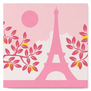 Figured'Art Mini Peinture par Numéro Adulte 20x20cm avec cadre Paris au Soleil - Petit Format Kit de Loisir Créatif DIY Numéro d'Art Complet pas cher