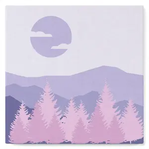 Figured'Art Mini Peinture par Numéro Adulte 20x20cm avec cadre Forêt de Sapins - Petit Format Kit de Loisir Créatif DIY Numéro d'Art Complet pas cher