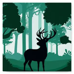 Figured'Art Mini Peinture par Numéro Adulte 20x20cm avec cadre Cerf en alerte - Petit Format Kit de Loisir Créatif DIY Numéro d'Art Complet pas cher