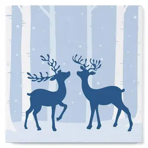 Figured'Art Mini Peinture par Numéro Adulte 20x20cm avec cadre Rencontre de Cerfs - Petit Format Kit de Loisir Créatif DIY Numéro d'Art Complet pas cher