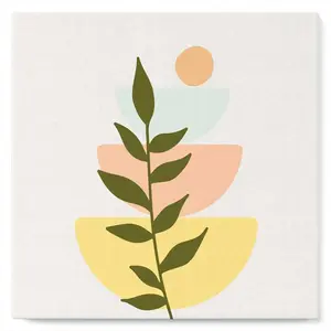 Figured'Art Mini Peinture par Numéro Adulte 20x20cm avec cadre Plante 2 - Petit Format Kit de Loisir Créatif DIY Numéro d'Art Complet pas cher