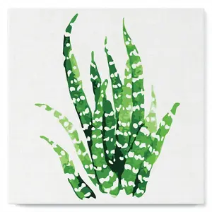 Figured'Art Mini Peinture par Numéro Adulte 20x20cm avec cadre Plante grasse - Petit Format Kit de Loisir Créatif DIY Numéro d'Art Complet pas cher