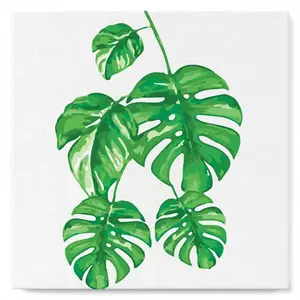 Figured'Art Mini Peinture par Numéro Adulte 20x20cm avec cadre Feuilles - Petit Format Kit de Loisir Créatif DIY Numéro d'Art Complet pas cher