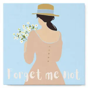 Figured'Art Mini Peinture par Numéro Adulte 20x20cm avec cadre Forget me not - Petit Format Kit de Loisir Créatif DIY Numéro d'Art Complet pas cher