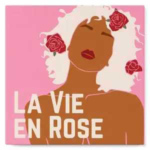 Figured'Art Mini Peinture par Numéro Adulte 20x20cm avec cadre La Vie en Rose - Petit Format Kit de Loisir Créatif DIY Numéro d'Art Complet pas cher