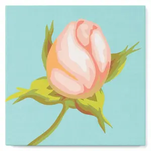 Figured'Art Mini peinture au numéro : Fleur en bouton  - toile tendue sur chassis pas cher