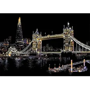 Peinture à gratter : Pont de Londres