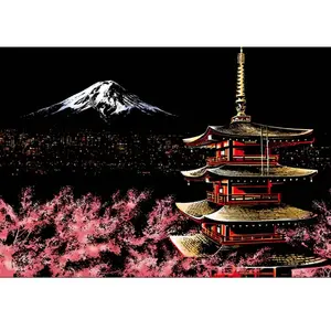 Comparateur de prix : Peinture à gratter : Mont Fuji au Japon
