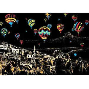 Figured'Art Peinture à gratter : Montgolfières en Turquie pas cher