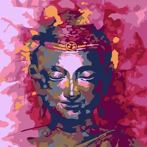 Mini broderie diamant : Bouddha précieux  - toile tendue sur chassis