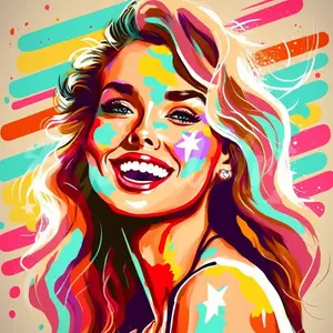 Comparateur de prix : Mini broderie diamant : Blonde Pop Art - sans chassis en bois