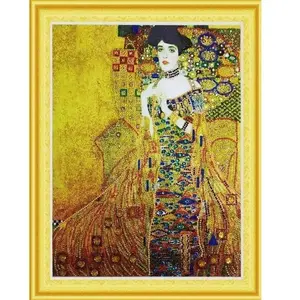Comparateur de prix : Figured’Art Diamond Painting Broderie Diamant 40x50cm Toile Entière Roulée avec Strass Perles Carrés - Madame Bauer Klimt - Kit Complet 5D DIY Activité Manuelle Loisirs Créatifs Adultes