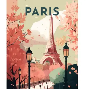 Comparateur de prix : Figured’Art Diamond Painting Broderie Diamant 40x50cm Toile Entière Roulée avec Strass Perles Carrés - Affiche Poster Paris 2