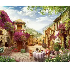 Figured'Art Peinture par Numéro Adulte Table mise pour le Petit Déjeuner - Activité Manuelle Kit de Loisir Créatif DIY Numéro d'Art Complet - 40x50cm sans châssis en bois