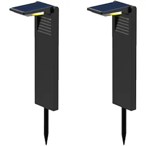 Comparateur de prix : LUMISKY Lumi Jardin - Lot de 2 balises solaires ostry Noir Plastique 150LM