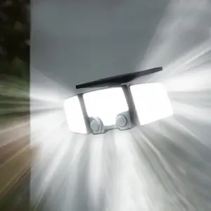 Lot De 4 Torches Solaires Effet Flamme LED - 64,5 Cm - Autonomie 16h - Blanc Chaud - Pour Jardin, Allée