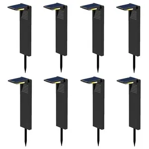 Comparateur de prix : LUMI JARDIN Lot de 8 balises solaires 8x OSTRY Noir Plastique 150LM