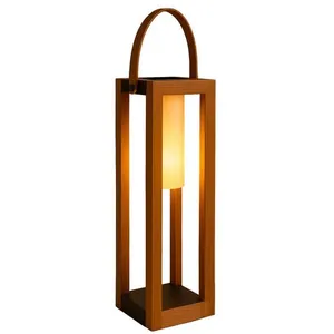 Comparateur de prix : LUMISKY Lanterne solaire seraphina tall Bois Métal finition bois H58 cm