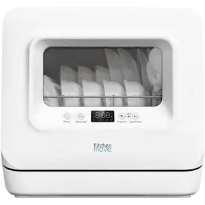 Comparateur de prix : Kitchen Move - Mini lave vaisselle compact washclean Blanc abs 3 couverts