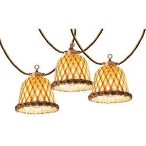 Comparateur de prix : LUMISKY Guirlande lumineuse MALY LIGHT HYBRID Beige Bambou et corde 8m TU