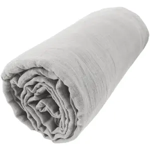 L'Effet Papillon - Drap housse Gaze de Coton Gaïa Nuage gris 90x190 cm