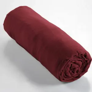 DOCK AVENUE L'effet Papillon - Drap housse Gaze de Coton 160x200 gaia matelas épais Lie de vin