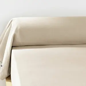 L'EFFET PAPILLON Taie de traversin flanelle 100% coton 85 x 185 cm CANDICE coloris SableVendu parcarrefour
