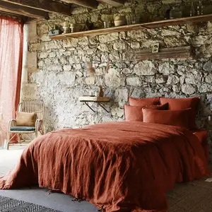 Housse de couette 240x220 SOLINE Paprika pas cher