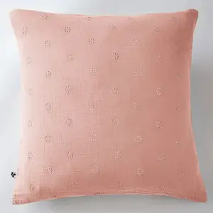 Taie d'oreiller 50x70 cm Gaze de Coton à Fleurs Rose pas cher