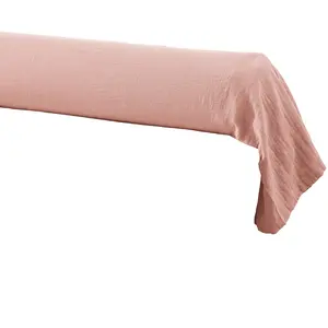 DOCK AVENUE Taie de traversin Gaze de coton 85x185 cm gaia coloris Rose pêcheVendu paramazon