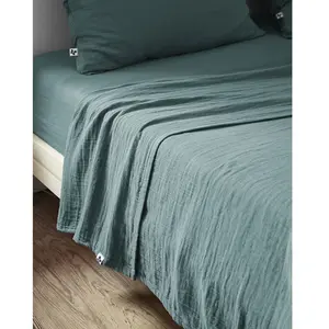 L'Effet Papillon - Drap plat Gaïa bleu 240x300 cmVendu paramazon