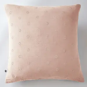 Housse De Rêve Taie d'oreiller 60x60 cm Gaze de Coton à Fleurs Guimauve pas cher