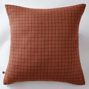 L'Effet Papillon - Taie d'oreiller Gaze de coton Gaïa Mix terracotta 5... pas cher