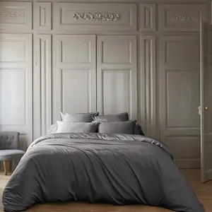 Housse de couette 260x240 SALOMÉ Granit pas cher